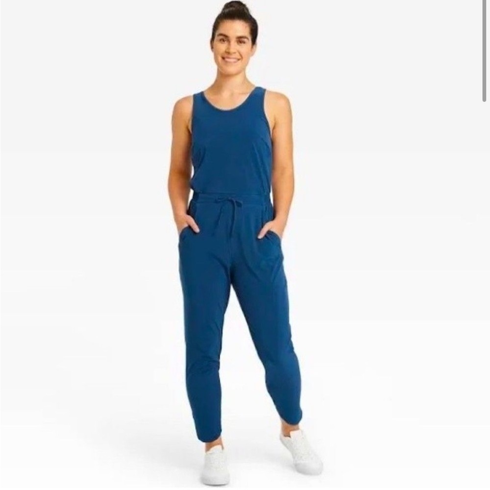 All in Motion Flex Quick Dry Blue Jumpsuit Medium